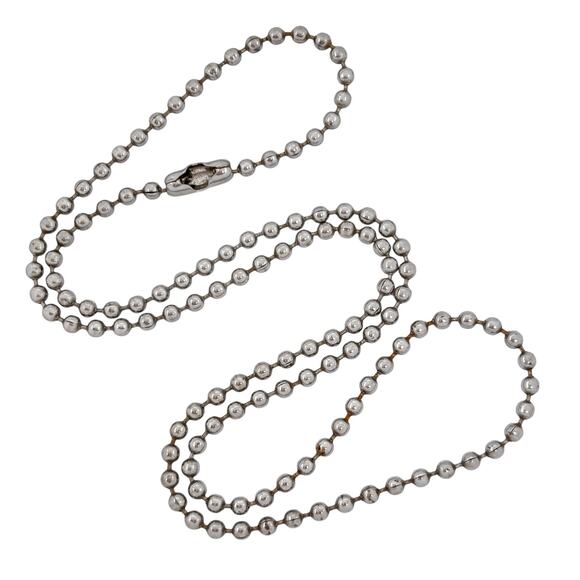 Stainless Steel Bead Chain Necklace | Unisex Minimalist Jewelry | 17.5” - Picture 1 of 4